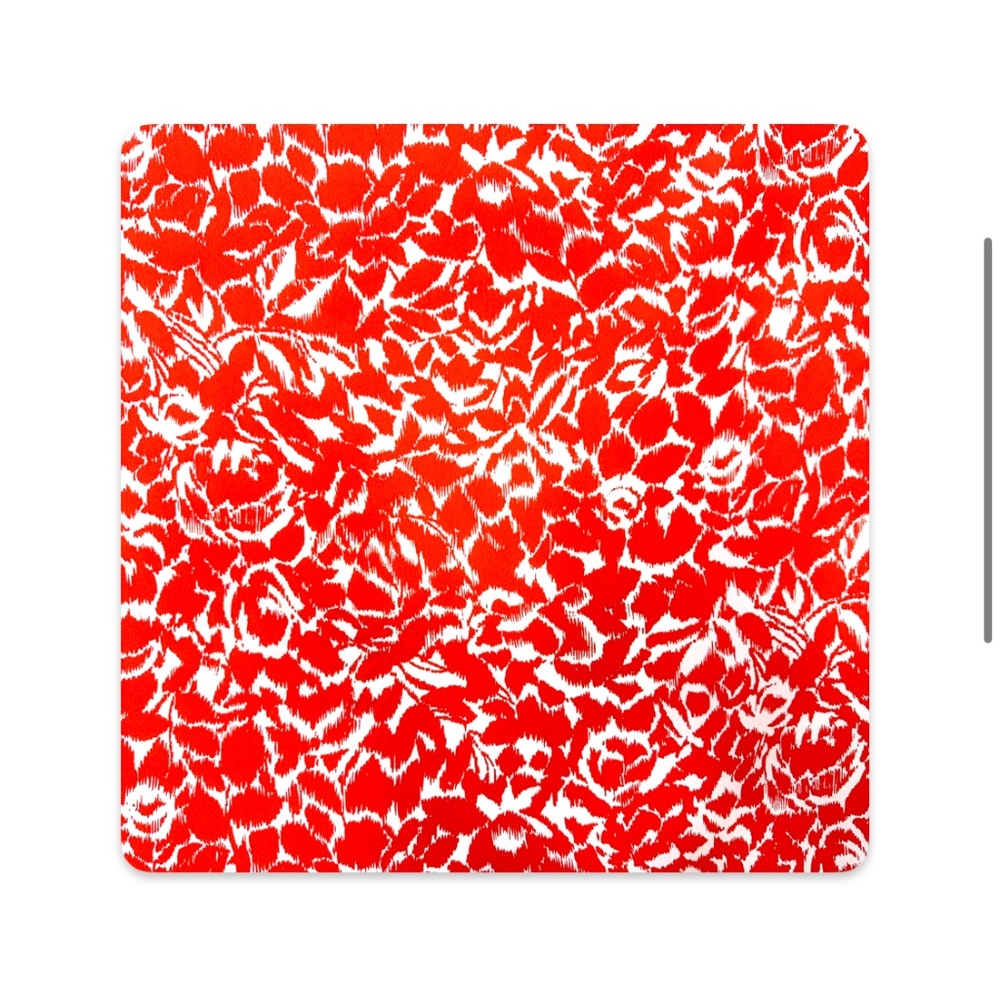 NWT SILKLETTE Leafy Red 100% Fine Silk Kerchief Scarf MULTICOLOR